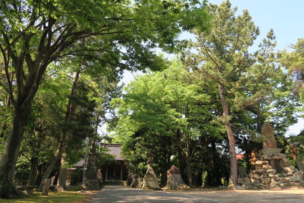 参道から望む宇佐八幡神社拝殿
