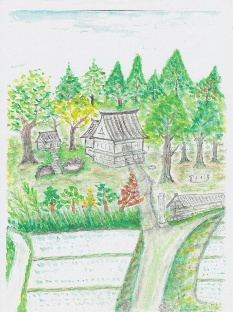 昭和中期、八幡神社の情景