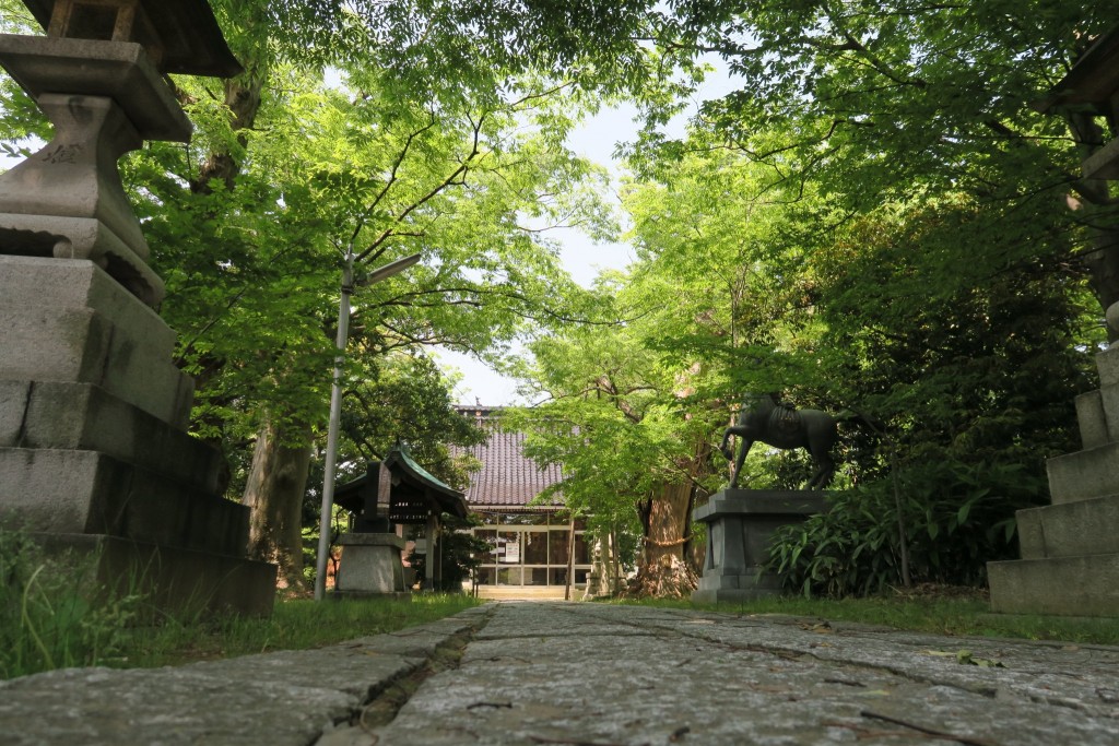 美しい石畳で整備されている自慢の境内参道