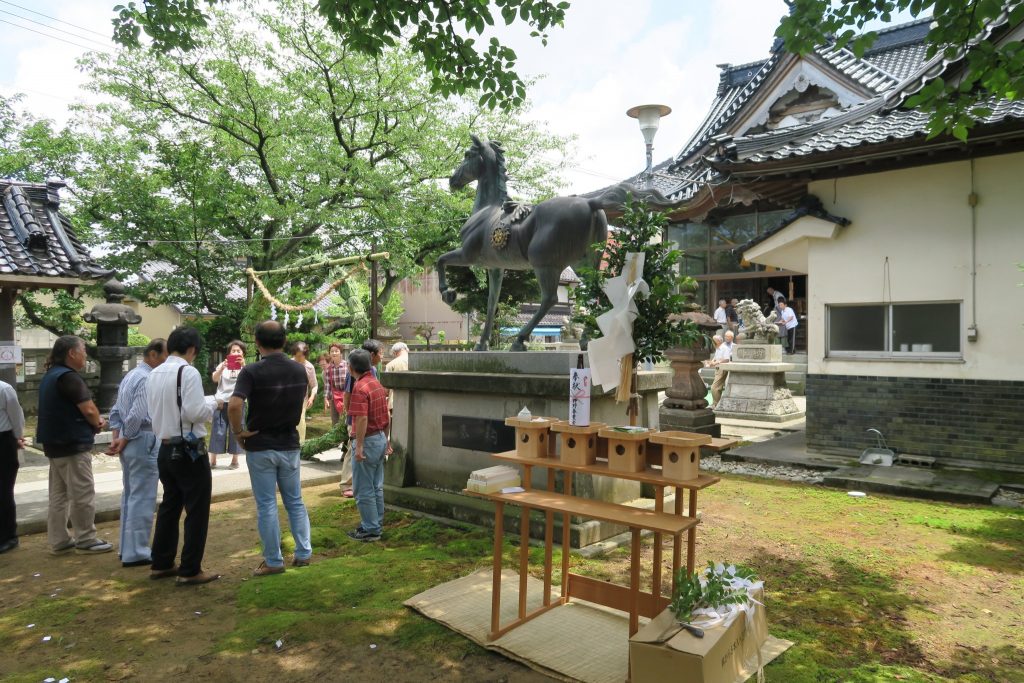 神事を行った後の様子