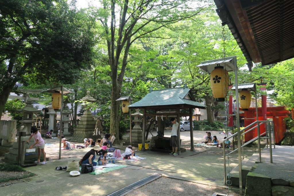 平成28年7月30日 境内写生大会の様子