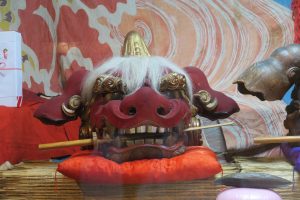 国造神社の獅子頭(平成27年秋祭り 2)