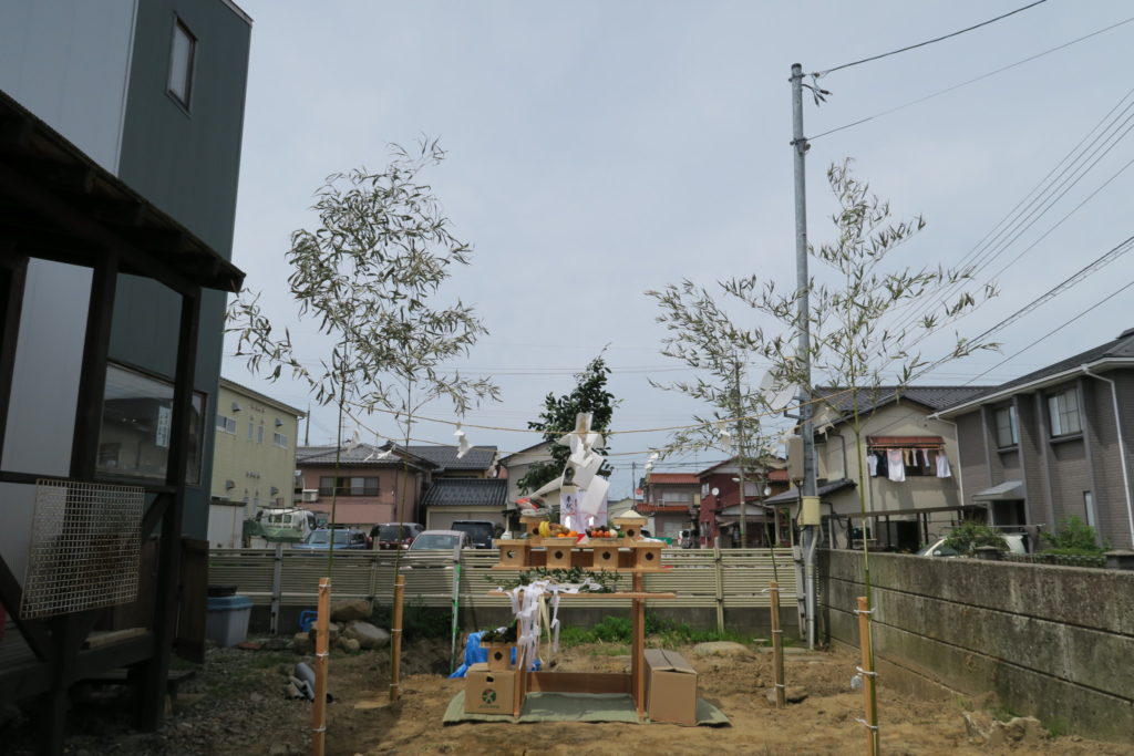 一般住宅地鎮祭祭壇(テント無し)