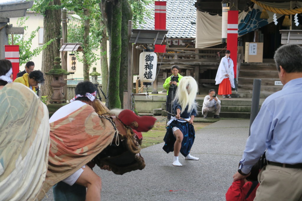 国造神社 泉獅子舞演舞02(平成30年)