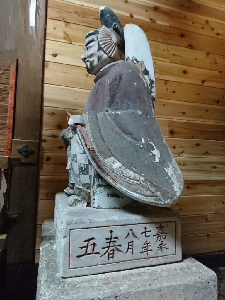 嘉永7年8月に寄進された随身様